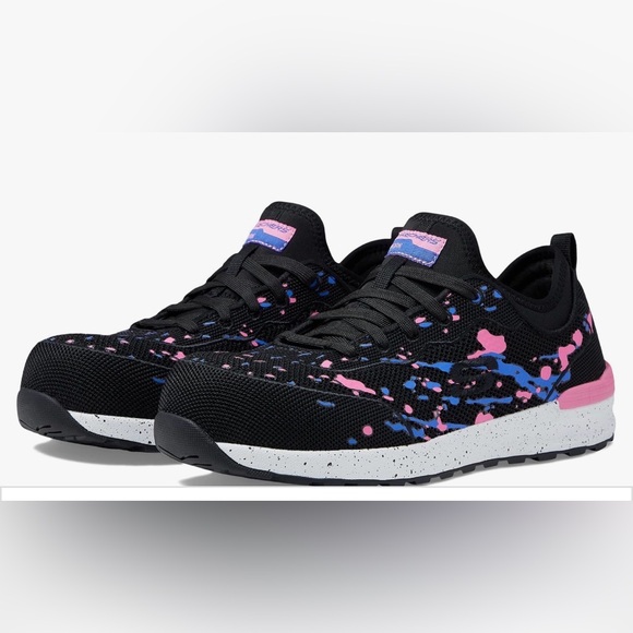 Skechers Shoes - Skechers Bulklin - Renneta composite toe work sneakers featuring a graphic print